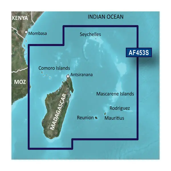 Indian Ocean, Mascarene Plateau and Madagascar Charts