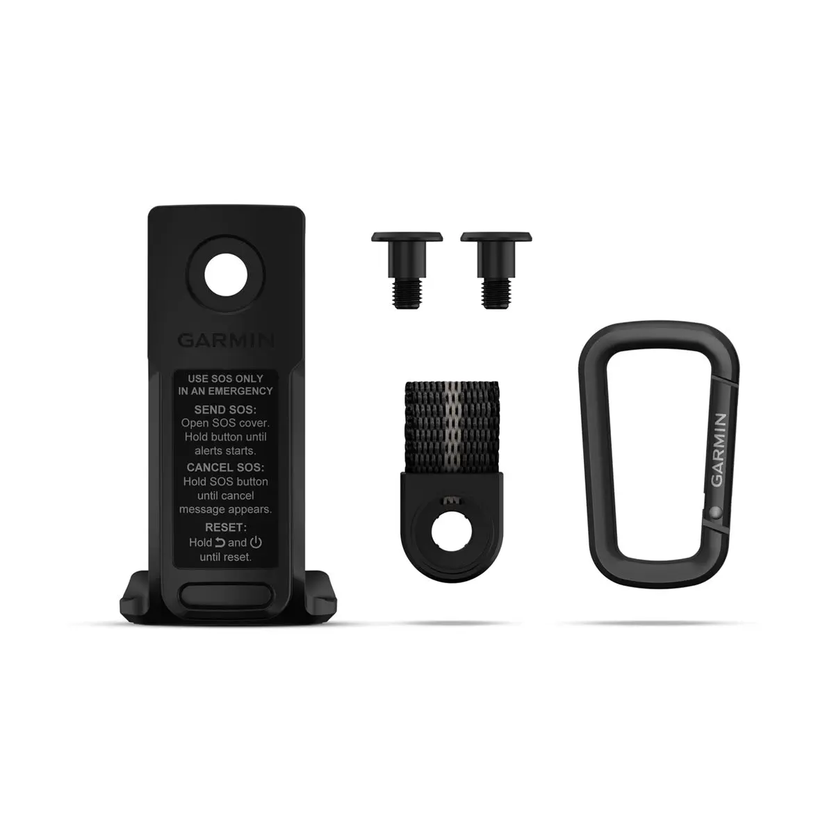 Adapter mit Karabiner für die Montage an der Gehäuserückseite