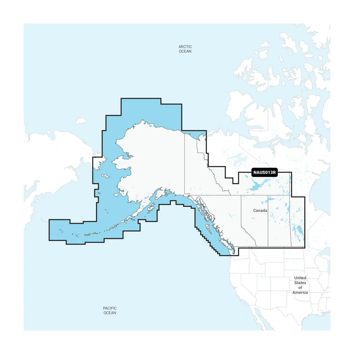 Kanada, Westen und Alaska - Seen, Flüsse und Seekarten für die Küste