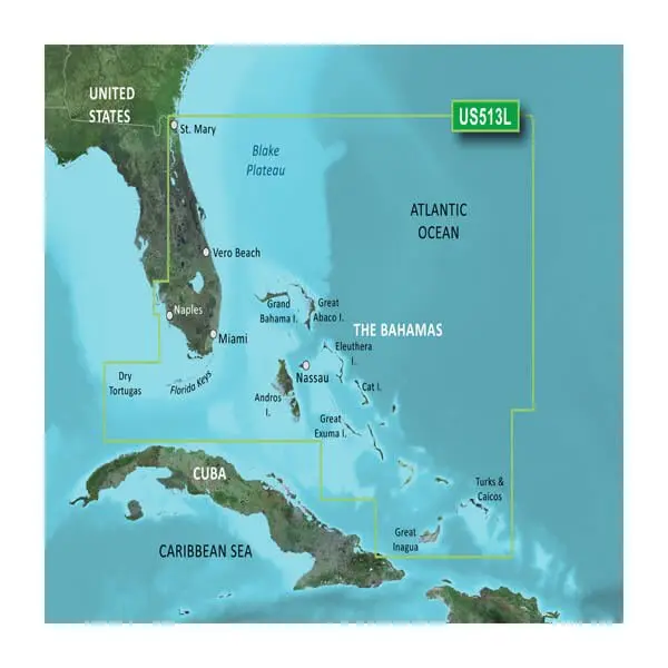U.S., Jacksonville, FL to Bahamas Coastal Charts
