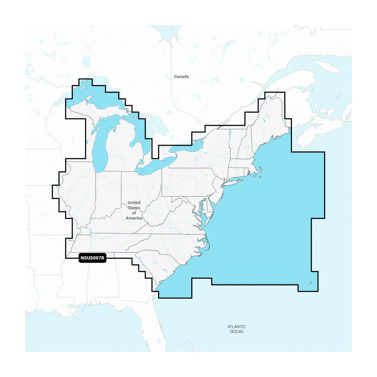 Osten der USA – Seen, Flüsse und Seekarten für die Küste
