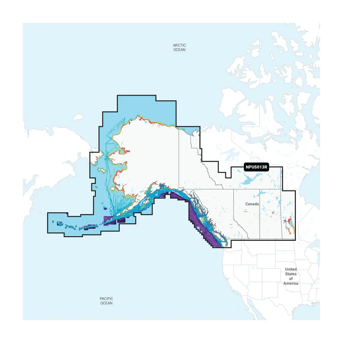 Kanada, Westen und Alaska - Seen, Flüsse und Seekarten für die Küste