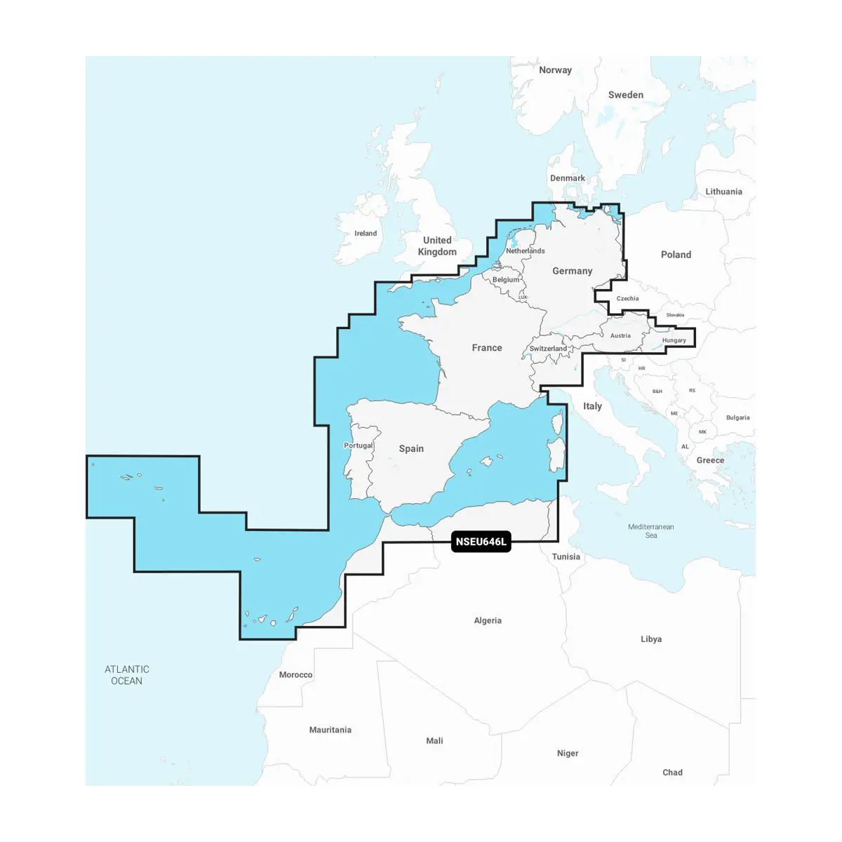 Europa, Zentral & Westen – Seekarten
