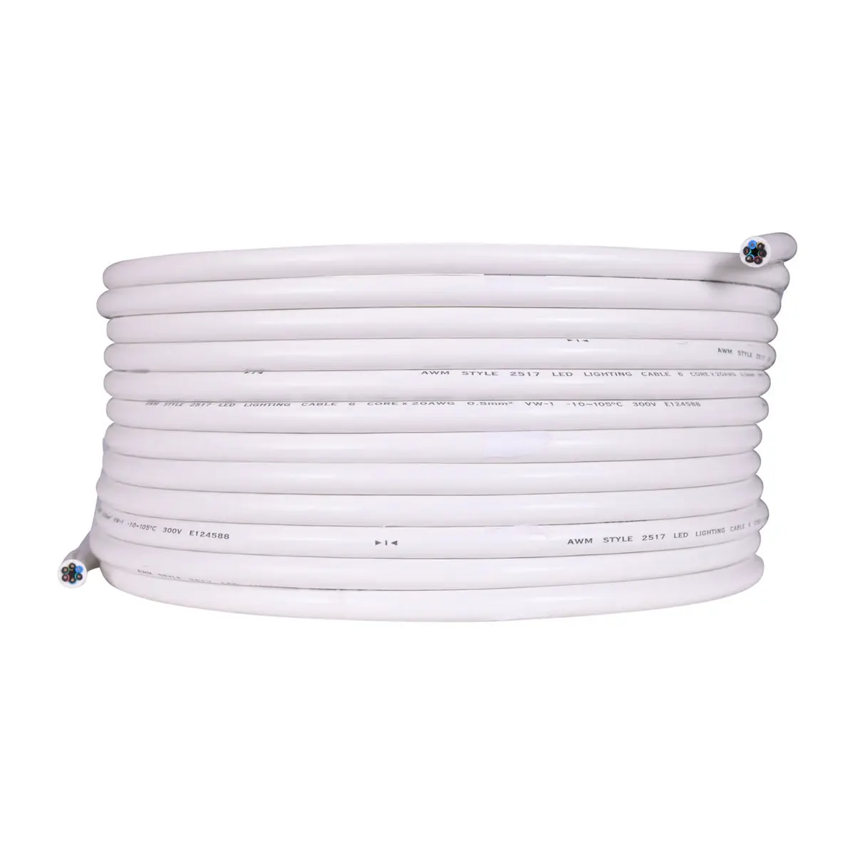 LED-Marinekabel (6-adrig x 0,5 qm, AWG 20), 100 m (328 Fuß)