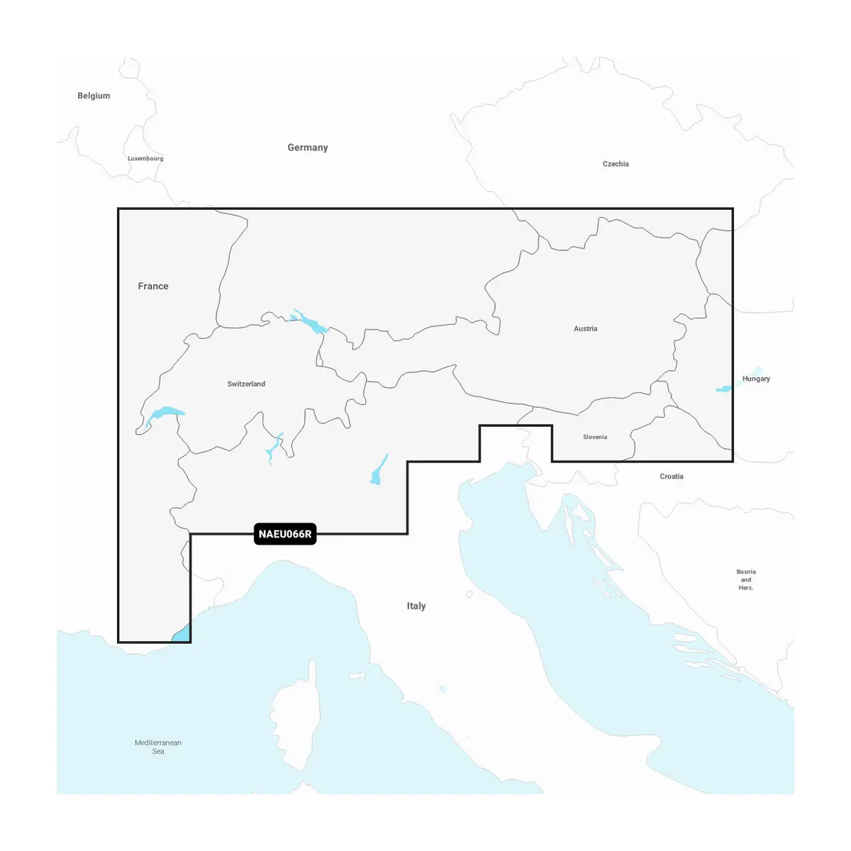 Alpenregion, Seen und Flüsse - Seekarten für Binnengewässer
