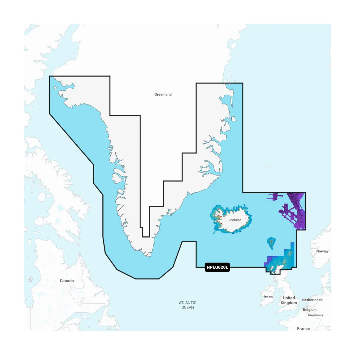 Grönland und Island - Seekarten