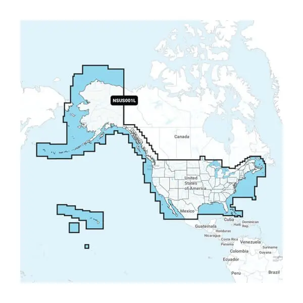 USA und Küste Kanadas – Seen, Flüsse und Seekarten für die Küste