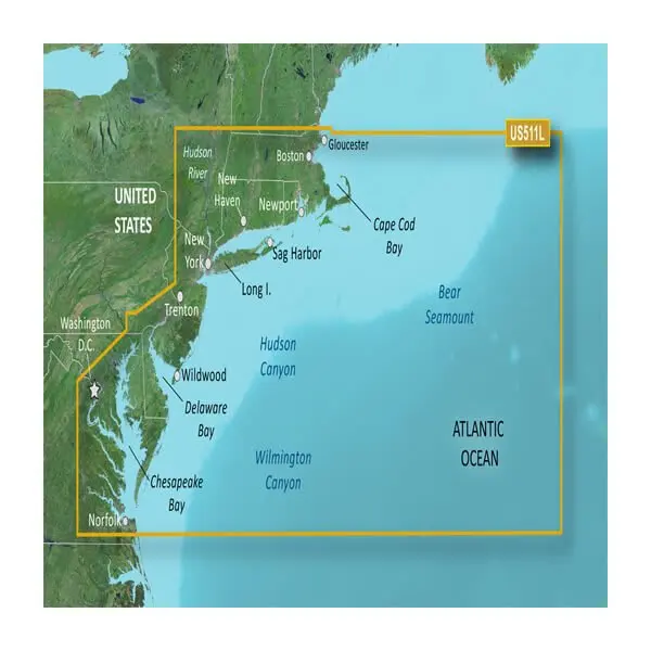 U.S., Boston, MA to Norfolk, VA Coastal Charts