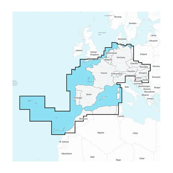 Europa Zentral und Westen – Seekarten