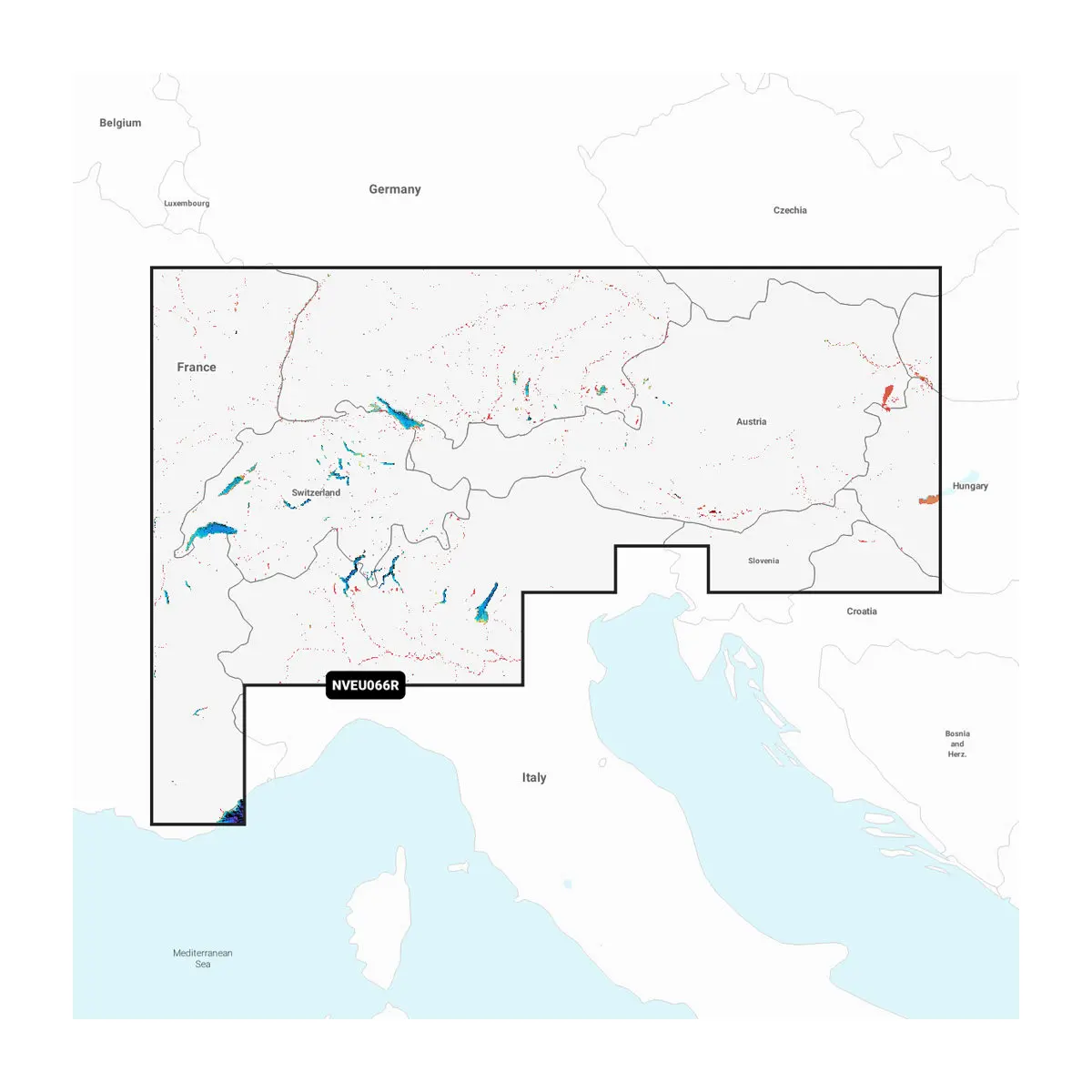 Alpenregion, Seen & Flüsse – Seekarten für Binnengewässer