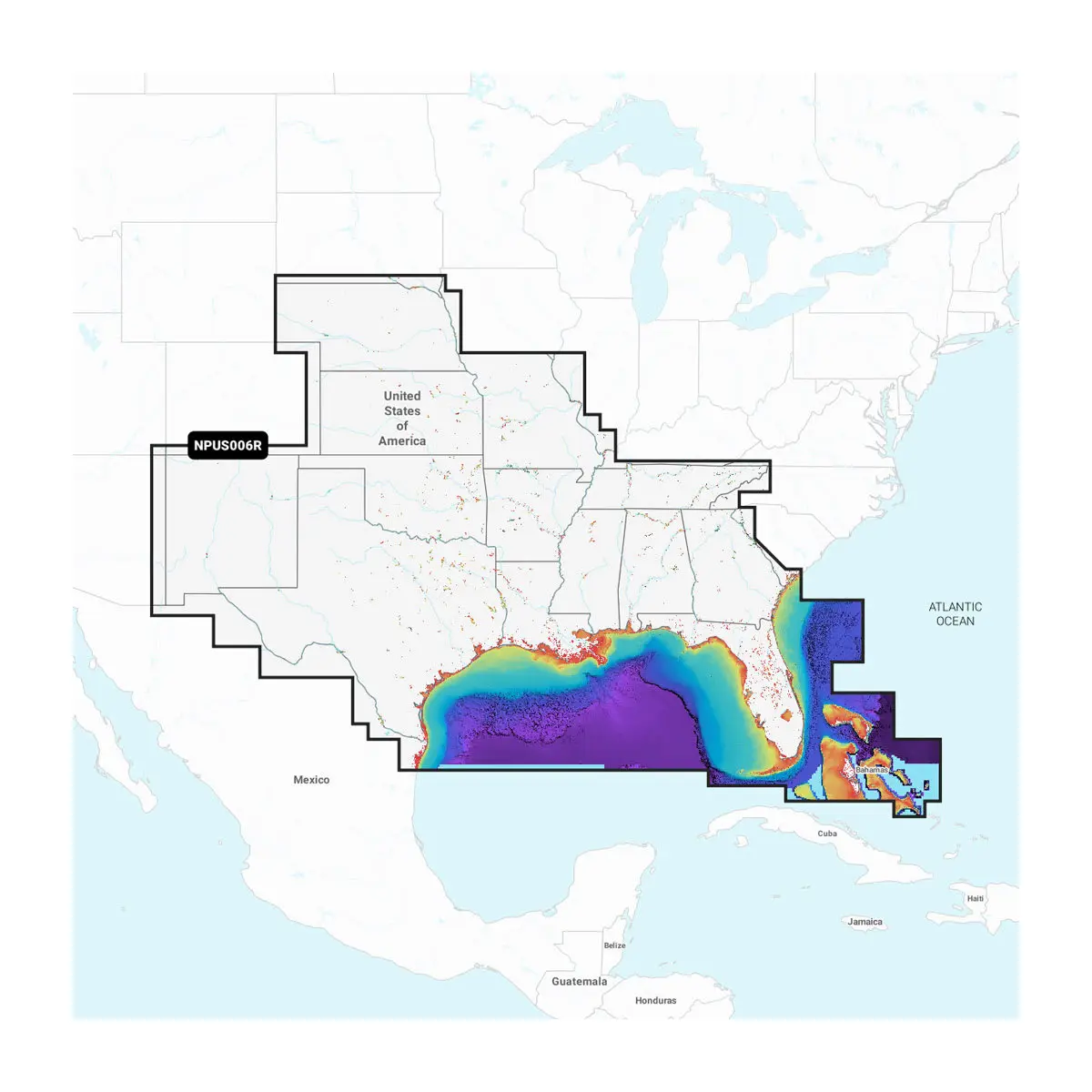 Süden der USA - Seen, Flüsse und Seekarten für die Küste