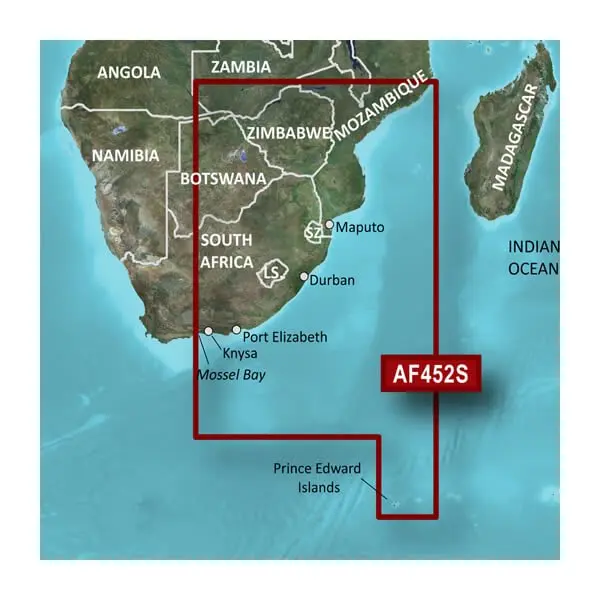 Africa, Knysna, SA to Beira, MZ Coastal and Inland Charts