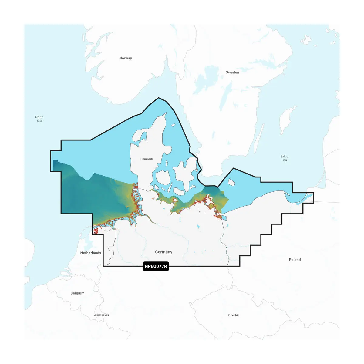 Dänemark, Deutschland und die Küste Polens - Seekarten