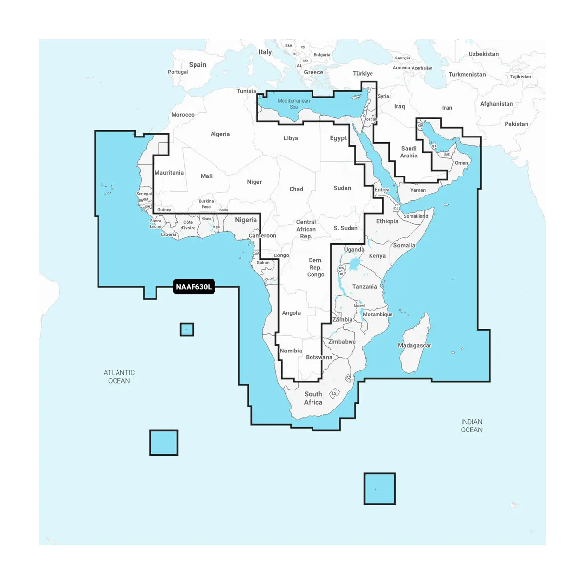 Africa & Middle East - Seekarten
