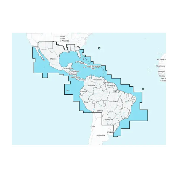Mexico, Caribbean to Brazil – Seekarten