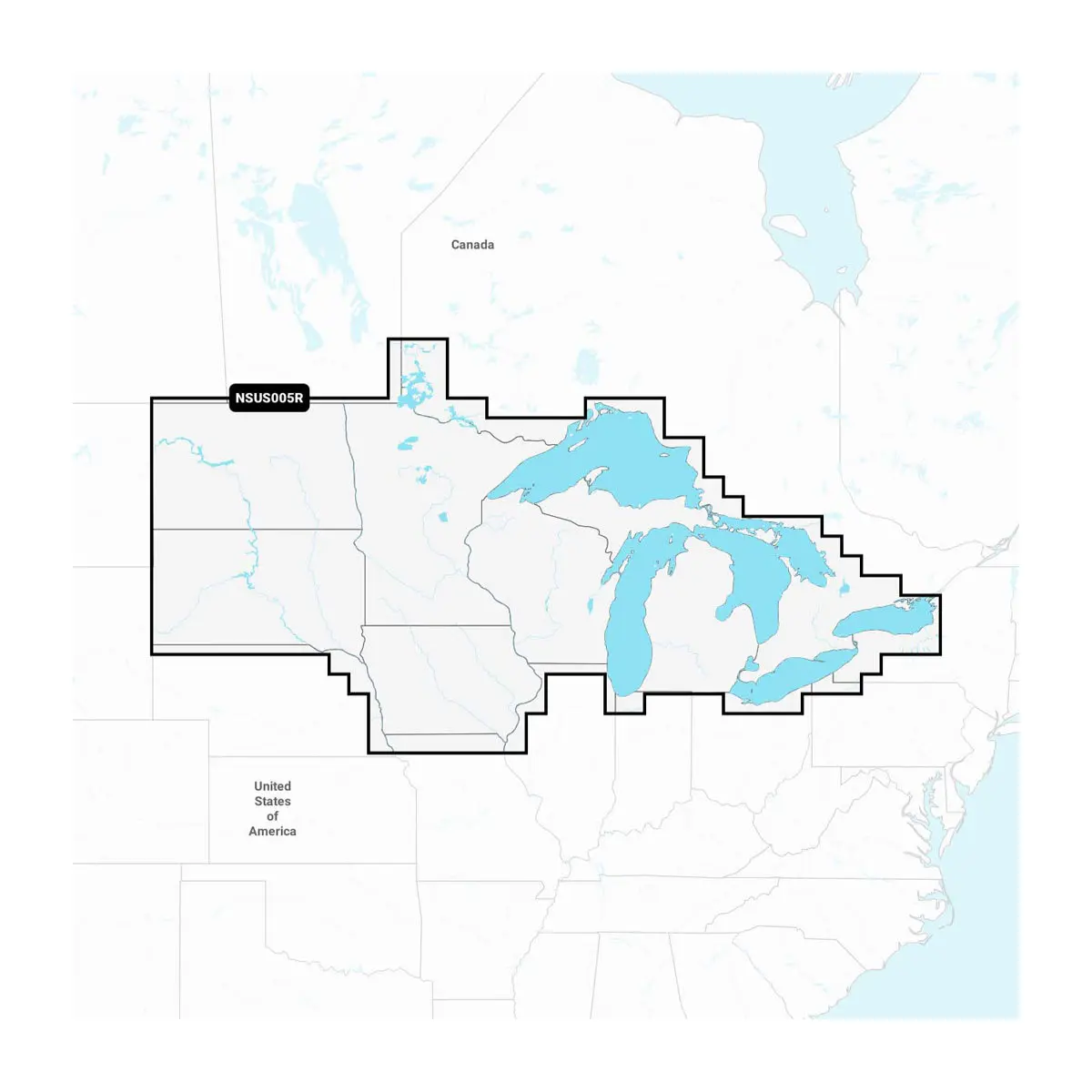 Norden der USA – Seen, Flüsse und Seekarten für die Küste