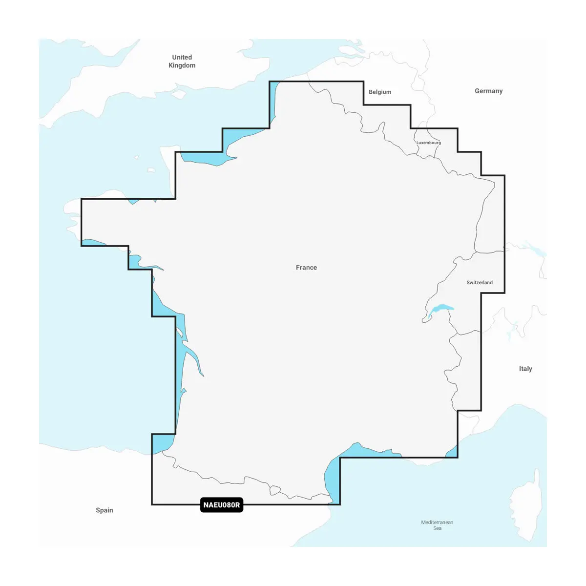Frankreich, Seen und Flüsse - Seekarten